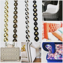 Cargar imagen en el visor de la galería, Gold Finish Upholstery Nail Stud Trim Strip
