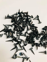 Cargar imagen en el visor de la galería, 10mm (3/8") Fine Cut Bayonet Upholstery Tacks, ideal for general upholstery work Fine Tacks have a thicker shank and a larger head and are used for fixing open weave materials such as webbing.
