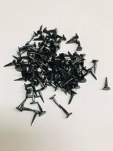 Cargar imagen en el visor de la galería, 10mm (3/8") Fine Cut Bayonet Upholstery Tacks, ideal for general upholstery work Fine Tacks have a thicker shank and a larger head and are used for fixing open weave materials such as webbing.