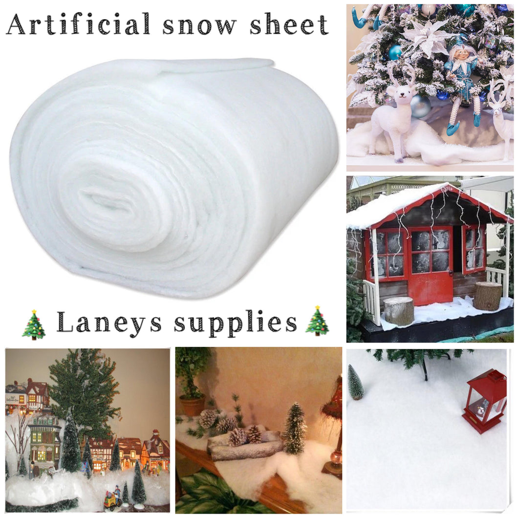 Artificial Fake Snow Blanket for Christmas Village, Nativity, Arts & Crafts, Xmas, Grotto Etc.